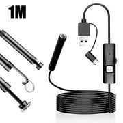 5.5Mm 1200P Hd Borescope Inspection Camera With 6 Led Lights Ip65 Waterproof For Android Phone Computer Automotive Engine Inspection Tool Black 100Cm
